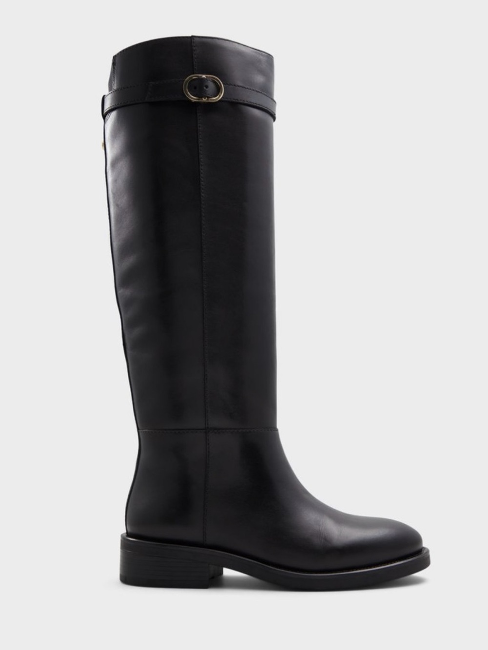 ALDO Loreina Knee-High Leather Riding Boot - Black